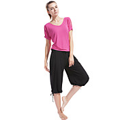 Comfortable Modal Skin-Friendly Soft Slim Short Sleeve Yoga Suit
