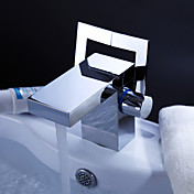 Chrome Finish Post Modern Bathroom Sink Faucet