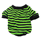 Green Striped T-Shirt for Dogs (XS-XL)