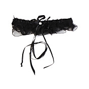 Acrylic/Lace with Rhinestone/Satin Ribbons Wedding Garter(More Colors)