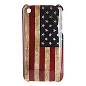 USA Flag Pattern Hard Case for iPhone 3G and 3GS (Multi-Color)