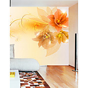 Red Flowers Contemporary Graphics Nature Mural
