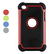 doppia in plastica staccabile e custodia in silicone per iPod touch 4 (colori assortiti)