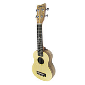 zachary - (ui-24-b) ukelele concierto sólida de abeto con funda / string