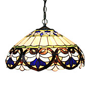 2 - Light Tiffany Pendant Lights with Heart Pattern