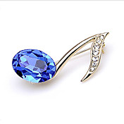 Gorgeous Alloy With Blue Crystal Brooch