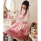 Little Red Sleeveless Knee-length Cotton Sweet Lolita Dress