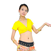 Dancewear Mercerized Cotton Belly Top for Ladies More Colors