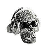Anello teschio con strass