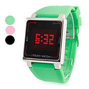 mænds plast digital LED armbåndsur (assorterede farver)