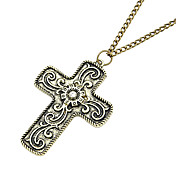 Fashion Retro Kreuz Lange Halskette