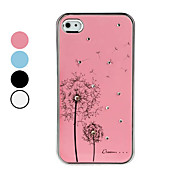 Алюминиевый чехол с кристаллами "Одуванчик" для iPhone 4 и 4S (разные цвета)