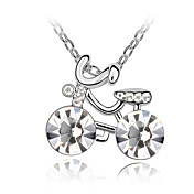 Gorgeous Alloy With Austrian Crystal Bicycle Lovers Women's Necklace (More Colors)