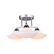 moderne lysekrone med 3 lamper - oval form