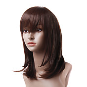 Capless Heat-resistant Fiber Long Brown Straight Hair Wig