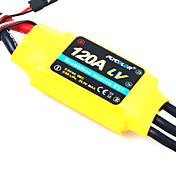 flycolor 120a 6s esc de avião com motor brushless (cores aleatórias)