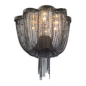 Exuberante Flush Mount con 6 luces en aluminio