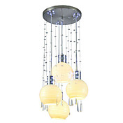 Elegantes 4 - Luces Lámpara colgante con base de acero inoxidable