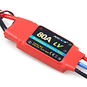flycolor 80a 6s esc de avião com motor brushless (cores aleatórias)