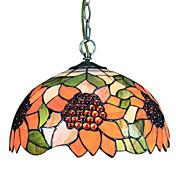 60W Tiffany Pendent Light in Floral Pattern