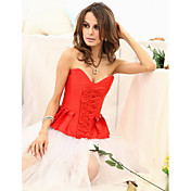 Viscose With Bowknot Strapless Lace-up Corsets Shapewear (More Colors)
