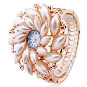 donne orologio da polso analogico in lega perla stile polso (oro)
