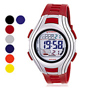 Men's Multi-Functional And Water Resistant PU Digital Automatic Wrist Watch (Assorted Color)