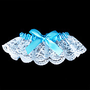 Encaje maravilloso con liga de la boda bowknot