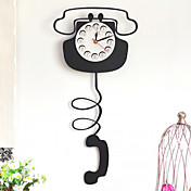 21 "Telefoon Patterned Wall Clock in Metal
