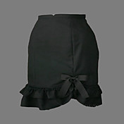 Short Black Cotton Casual Lolita Skirt