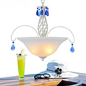 Modern Pendant Lights with 3 Lights in White Shade
