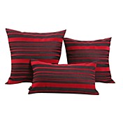 conjunto de 3 elegante poliéster fronha decorativo listrado