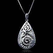 Fine smykker Simply Hollow Tear med mønster Sterling Sølv halskjede