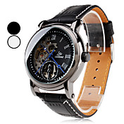 Men's PU Analog Automatic Mechanical Wrist Watch (Black)