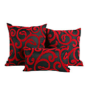 conjunto de 3 floral poliéster fronha decorativo