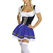 Sexede Hvid Blå Dutch Beer Girl Women Halloween kostume (1Pieces)