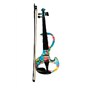 Violino elettrico (DSZA-1002) Parti Ebano con la causa / Rosin / Bow / cuffie / cavo (Lily Flower) - Kinglos