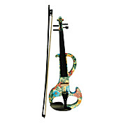 Violino elettrico (DSZA-1102) Parti Ebano con la causa / Rosin / Bow / cuffie / cavo (Daisy-Design) - Kinglos