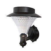8 - LED White Solar Powered Wall Mounted Garden Light