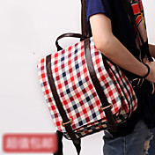 vintage check student rugzak