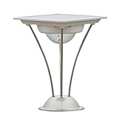 2W White Stainless Steel LED Chapiter Light Solar Powered