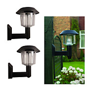 Solar White Light Fence Wandhalterung Lampe (2-Pack)