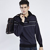 malha masculino estande camisa de lã gola