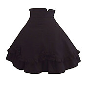 Knie-length Zwart Katoen Classic Lolita rok