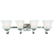 60W plata galvanizado hierro de pared de luz con 4 luces