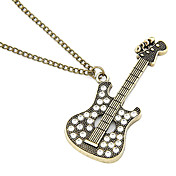 Cobre antiguo Guitar circón collar