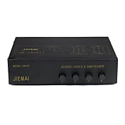 4 Way RCA AV Box Switch Partilha