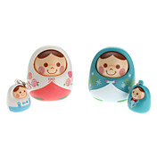 Zonne-energie knikken Nesting Dolls Set met sleutelhanger (willekeurige kleur)