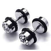 titanio orecchini di diamanti (1.9 * 0.9 * 0,9 centimetri)