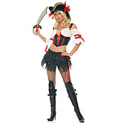 Sexy Fancy Kvinner Pirate Dress Halloween Costume (3 stykker)